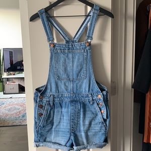 Madewell Adirondack Shorts Denim Overalls